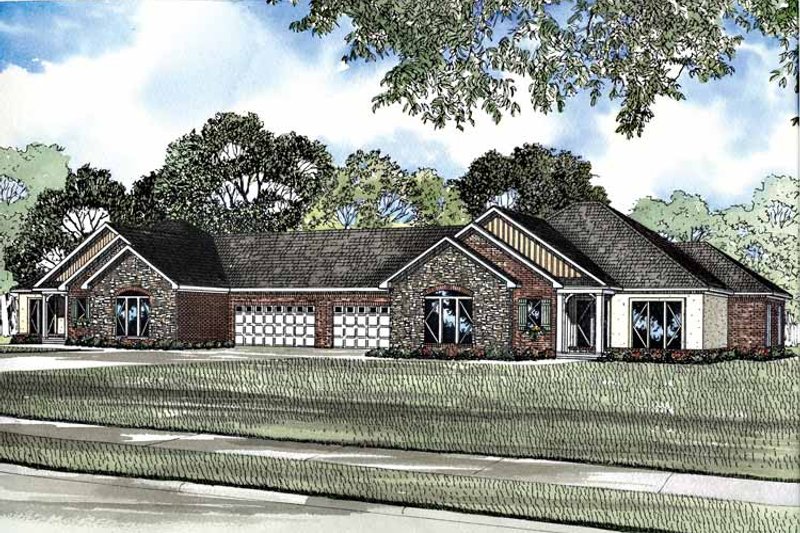 Dream House Plan - Ranch Exterior - Front Elevation Plan #17-2937