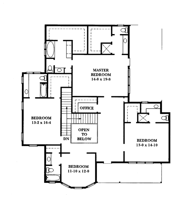 House Design - Victorian Floor Plan - Upper Floor Plan #1047-17