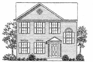Architectural House Design - Colonial Exterior - Front Elevation Plan #320-1048