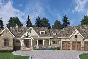 Exterior - Front Elevation 3 for Craftsman House Plan #119-426 - 3 bed, 3.5 bath