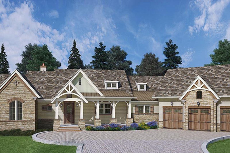 Architectural House Design - Exterior - Front Elevation 7 for Craftsman House Plan #119-426 - 3 bed, 3.5 bath