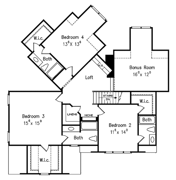 Dream House Plan - European Floor Plan - Upper Floor Plan #927-474