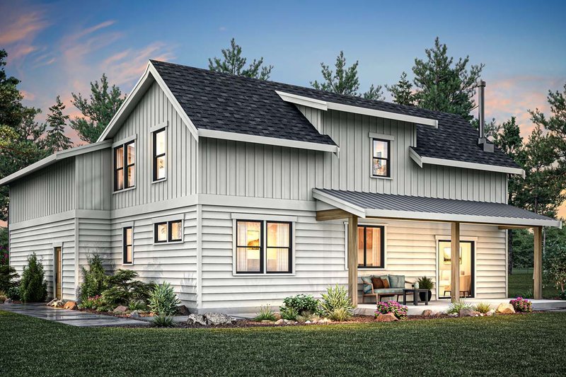 House Blueprint - Exterior - Rear Elevation for Barndominium House Plan #1070-249 - 3 bed, 2.5 bath