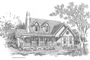 Country Exterior - Front Elevation Plan #929-549