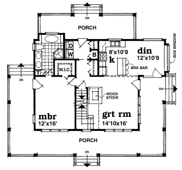 House Plan Design - Victorian Floor Plan - Main Floor Plan #47-947