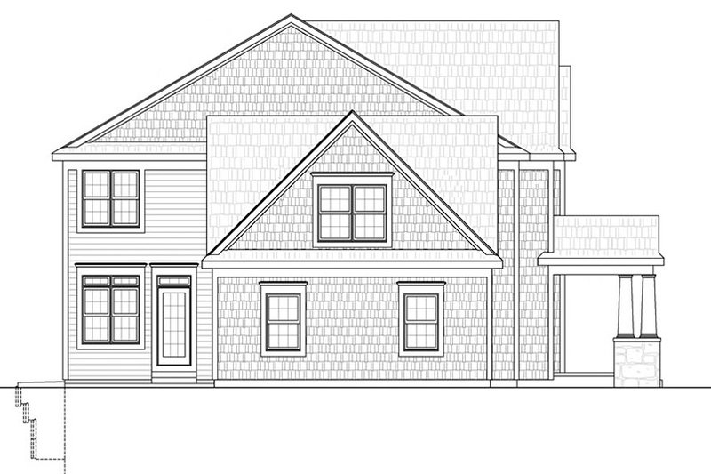 Dream House Plan - Exterior - Other Elevation 1 for Colonial House Plan #20-2248 - 3 bed, 3 bath
