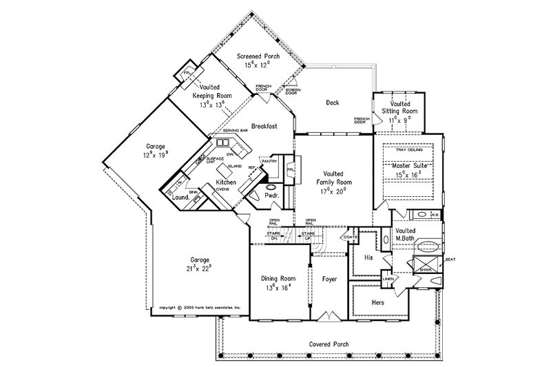 Home Plan - Floor Plan - Main Floor for Country House Plan #927-329 - 4 bed, 3.5 bath