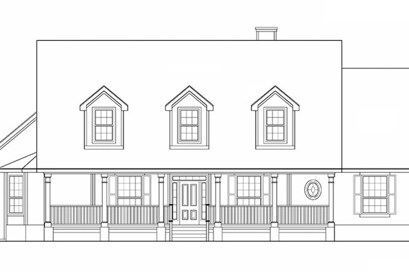 Home Plan - Exterior - Front Elevation 3 for Country House Plan #472-246 - 5 bed, 3.5 bath