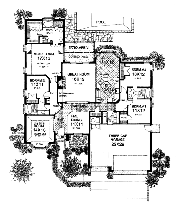 Home Plan - Country Floor Plan - Main Floor Plan #310-1191