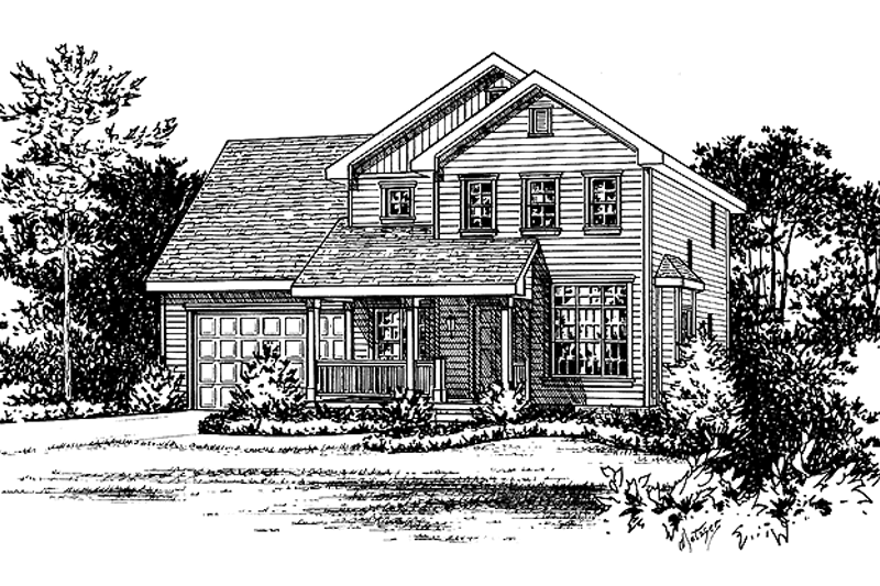 House Plan Design - Country Exterior - Front Elevation Plan #20-2224
