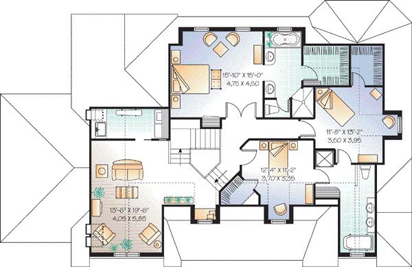 Dream House Plan - Country Floor Plan - Upper Floor Plan #23-655