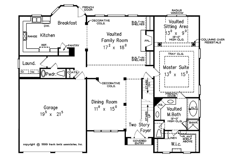 Home Plan - Floor Plan - Main Floor for Country House Plan #927-507 - 3 bed, 2.5 bath