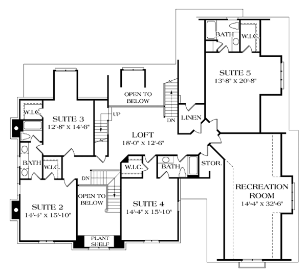 Architectural House Design - Country Floor Plan - Upper Floor Plan #453-247