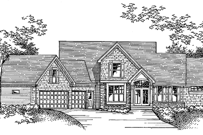 Architectural House Design - Traditional Exterior - Front Elevation Plan #51-831