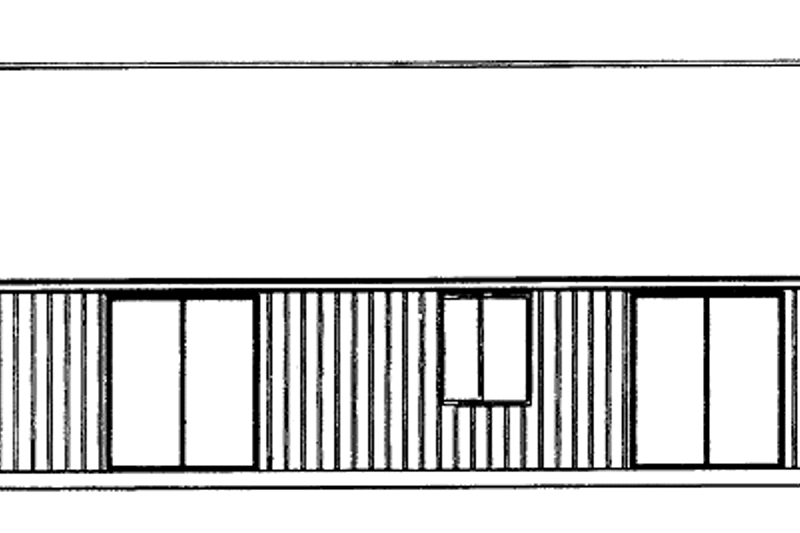 Dream House Plan - Exterior - Rear Elevation for Ranch House Plan #72-1031 - 3 bed, 2 bath
