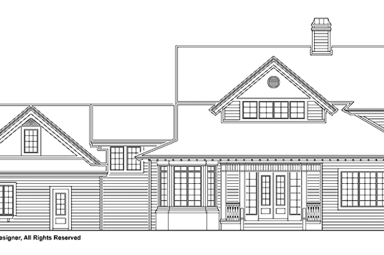 Exterior - Rear Elevation for Victorian House Plan #930-197 - 3 bed, 4.5 bath