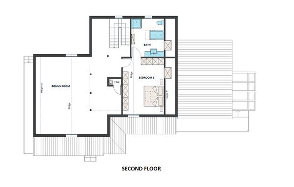 Farmhouse Floor Plan - Upper Floor Plan #542-10