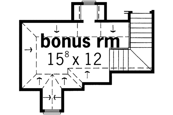 Floor Plan - Other Floor for European House Plan #16-264 - 3 bed, 2 bath
