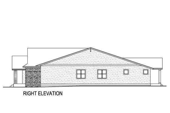 Exterior - Other Elevation 1 for Ranch House Plan #569-64 - 3 bed, 2.5 bath