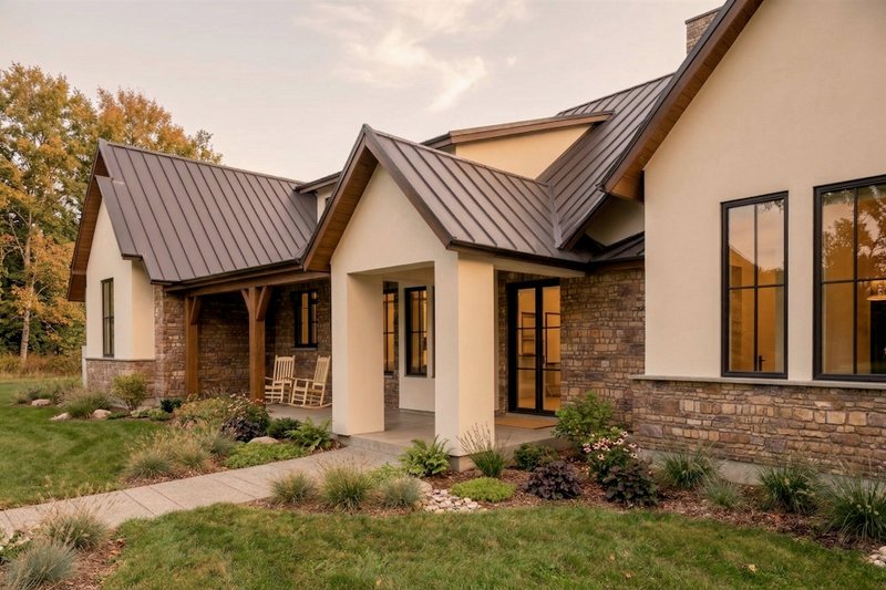 House Blueprint - Exterior - Front Elevation 4 for Farmhouse House Plan #80-228 - 4 bed, 2.5 bath