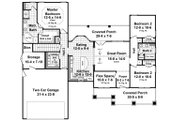 Country Style House Plan - 3 Beds 2 Baths 1637 Sq/Ft Plan #21-459 