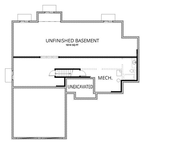 Craftsman Floor Plan - Lower Floor Plan #112-191