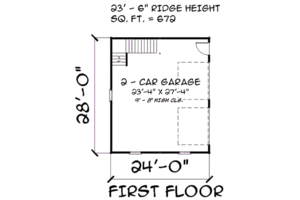 Floor Plan - Main Floor for Colonial House Plan #75-194, 0 bath