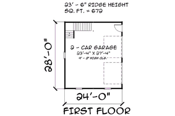 Floor Plan - Main Floor for Colonial House Plan #75-194, 0 bath