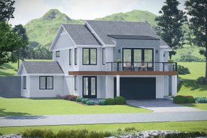 Exterior - Front Elevation 4 for Contemporary House Plan #932-1302 - 3 bed, 3.5 bath
