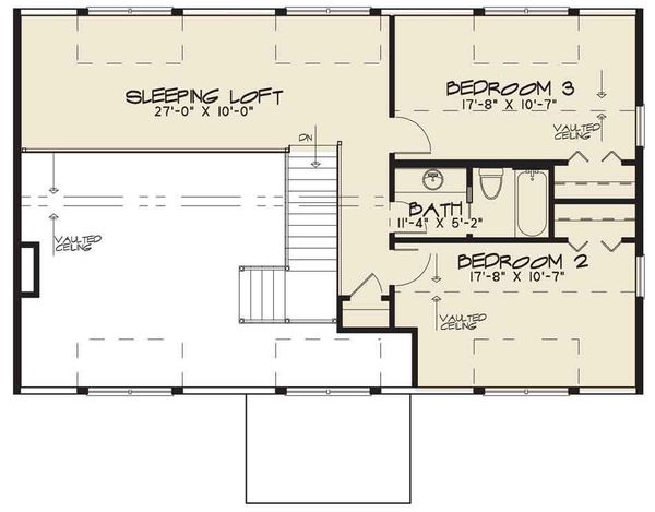 House Plan Design - Country Floor Plan - Upper Floor Plan #17-2617