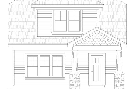Exterior - Front Elevation 3 for Bungalow House Plan #932-593 - 3 bed, 2 bath