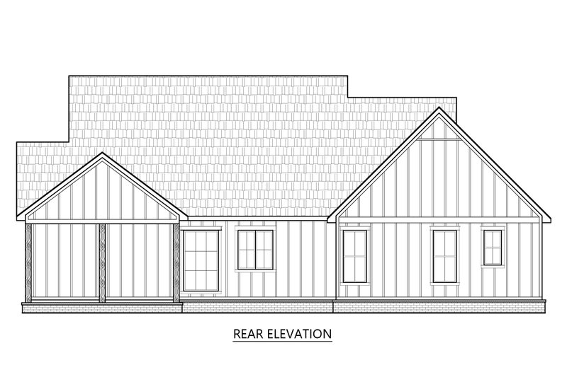 Architectural House Design - Exterior - Rear Elevation for Farmhouse House Plan #1074-115 - 3 bed, 2.5 bath