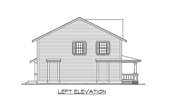 Exterior - Other Elevation 2 for Farmhouse House Plan #132-119 - 4 bed, 2.5 bath