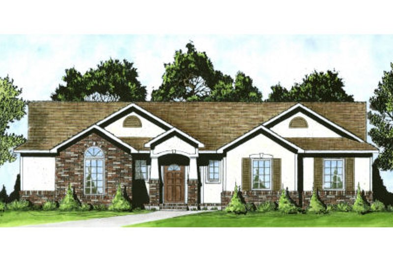 Traditional Style House Plan - 3 Beds 2 Baths 1307 Sq/Ft Plan #58-193