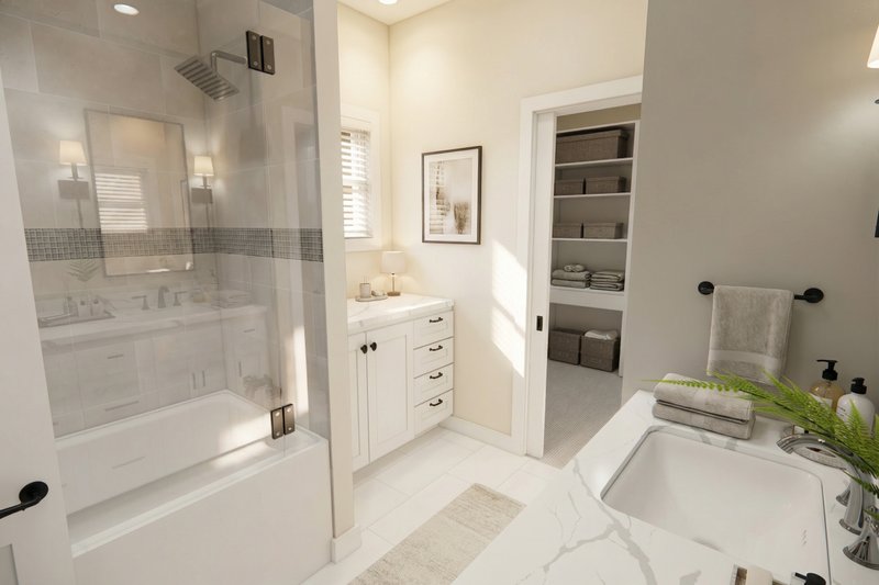 Dream House Plan - Interior - Master Bathroom 1 for Farmhouse House Plan #51-1529 - 3 bed, 2 bath