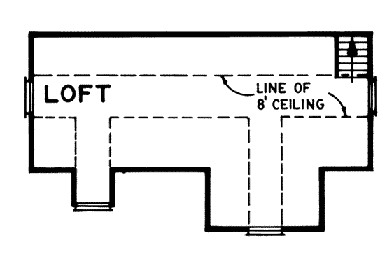 Floor Plan - Upper Floor for Traditional House Plan #47-512, 0 bath