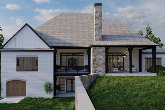 Exterior - Rear Elevation for Craftsman House Plan #923-290 - 3 bed, 4.5 bath