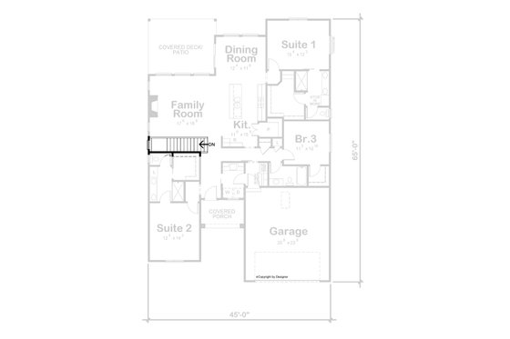 Floor Plan - Other Floor for Modern House Plan #20-2496 - 3 bed, 3 bath
