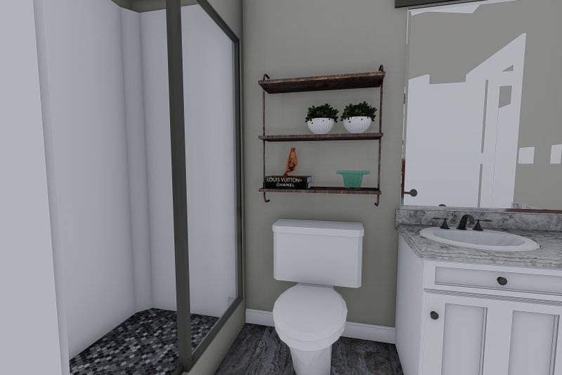 Architectural House Design - Interior - Bathroom for Barndominium House Plan #1060-97 - 1 bed, 1 bath