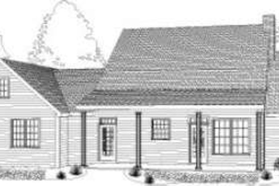 Exterior - Rear Elevation for Cottage House Plan #406-124 - 3 bed, 3 bath