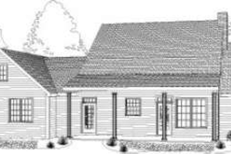 Architectural House Design - Exterior - Rear Elevation for Cottage House Plan #406-124 - 3 bed, 3 bath