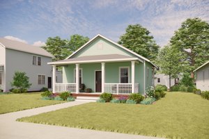 Dream House Plan - Exterior - Front Elevation for Bungalow House Plan #936-37 - 3 bed, 2 bath