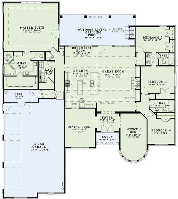 Home Plan - European Floor Plan - Main Floor Plan #17-2440