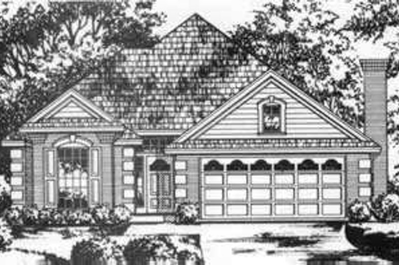 Architectural House Design - European Exterior - Front Elevation Plan #40-361