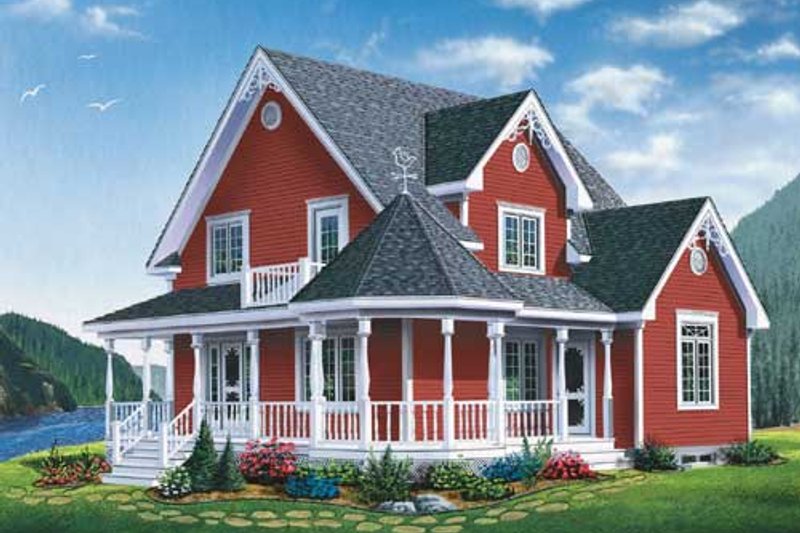 Architectural House Design - Farmhouse Exterior - Front Elevation Plan #23-2170
