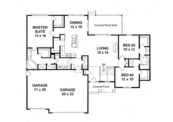 Traditional Floor Plan - Main Floor Plan #58-237