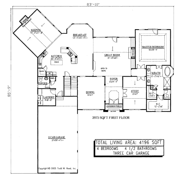 House Blueprint - European Floor Plan - Main Floor Plan #437-50