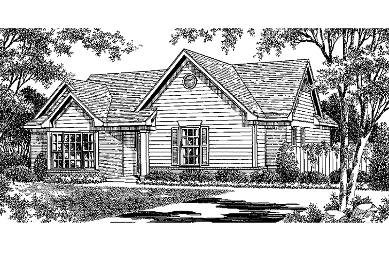 Home Plan - Ranch Exterior - Front Elevation Plan #952-195