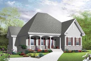 Exterior - Front Elevation 3 for Country House Plan #23-2500 - 2 bed, 1 bath