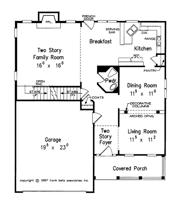 Dream House Plan - Country Floor Plan - Main Floor Plan #927-345
